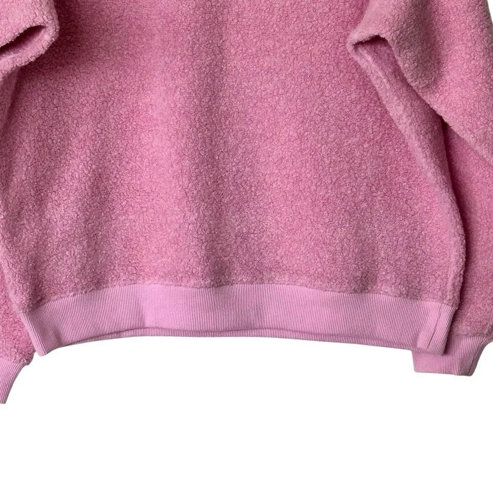 Outdoor Voices M Pink MegaFleece Crew Neck Pullover Sweatshirt Wool Blend